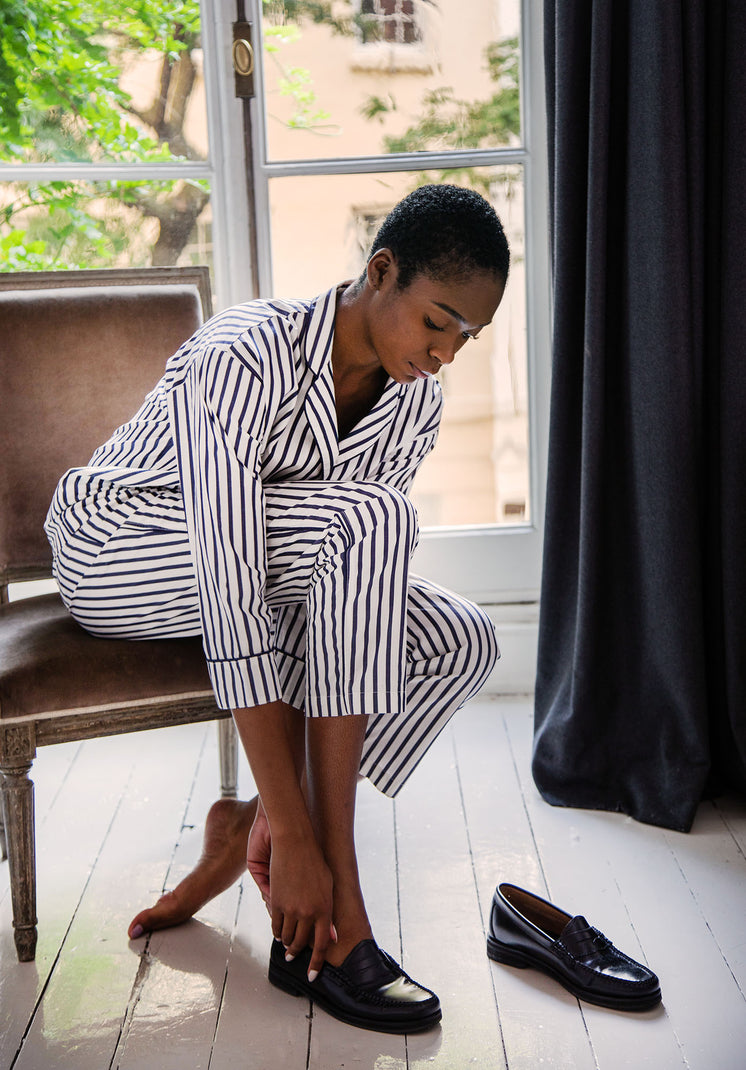 Marina Pajama Set in Navy Breton Stripe